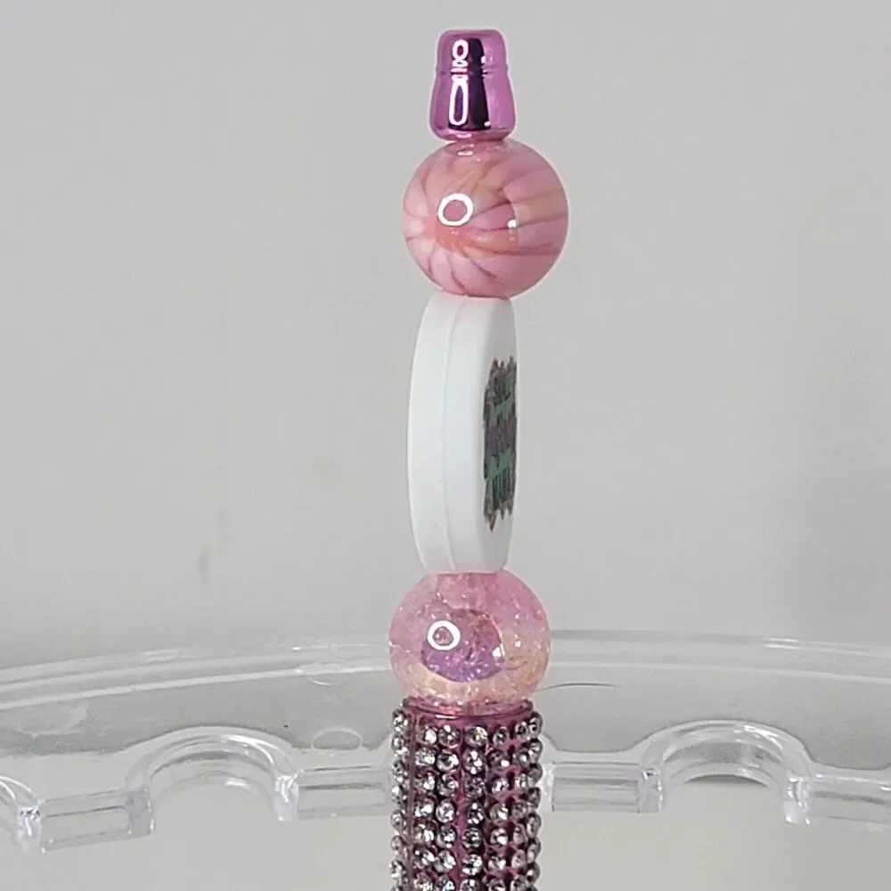 Focal Funny Beaded Pen Small Business Mama Rhinestone Base
